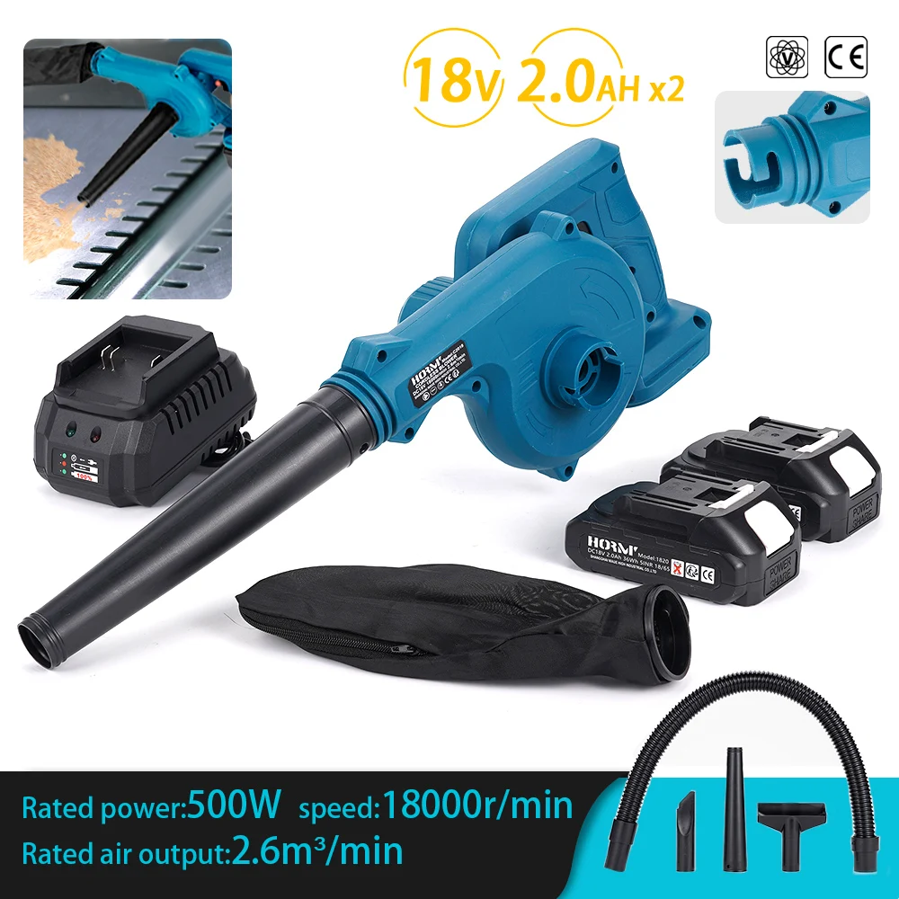 

500W Wireless Electric Blower Vacuum Cleaner 2 in 1 Tool Compatible with Makita 18V Battery