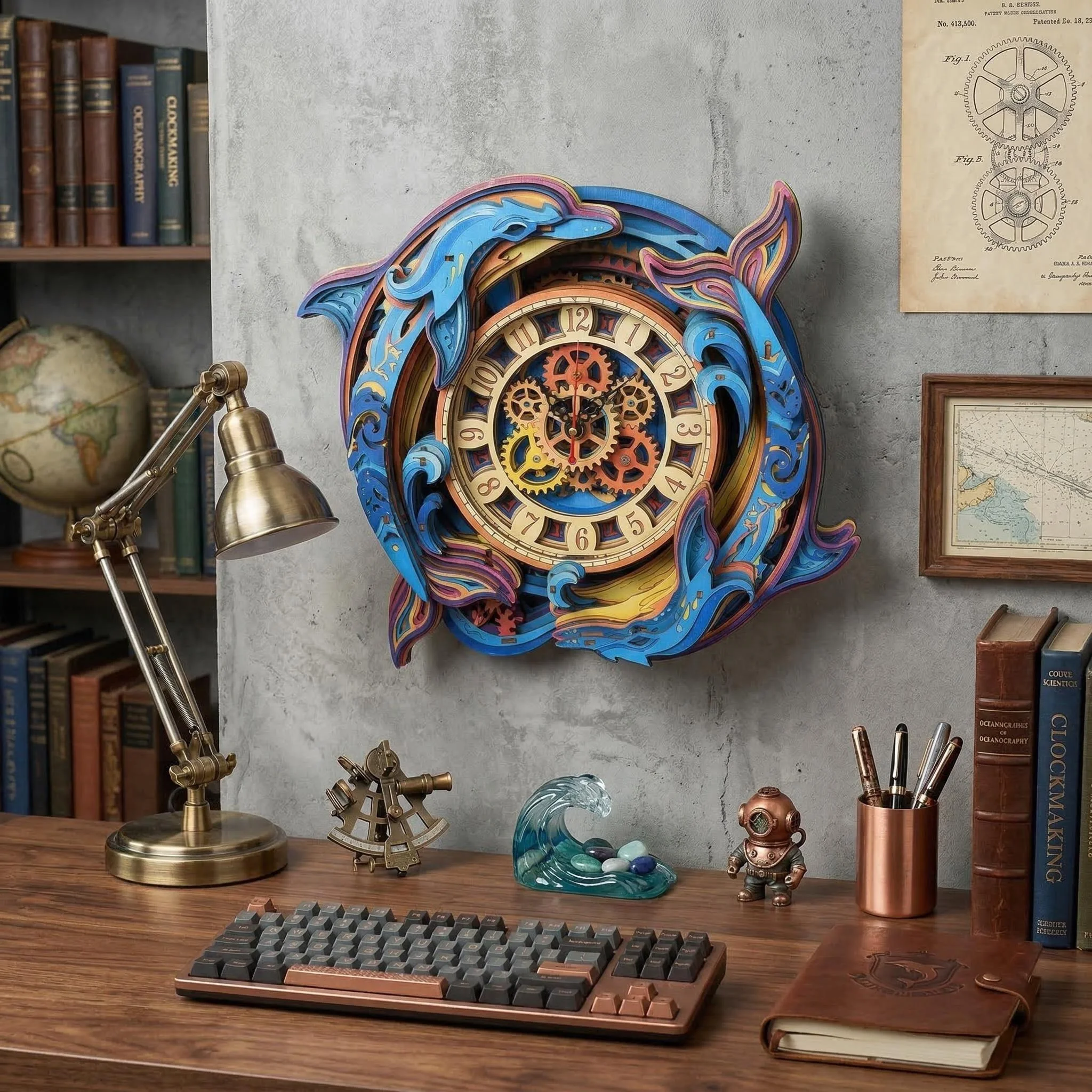 Cute Animal Shape 3D Wooden Puzzle Clock DIY Handmade Educational Toy Wooden Clocks Home Decorations Biirthday Gift