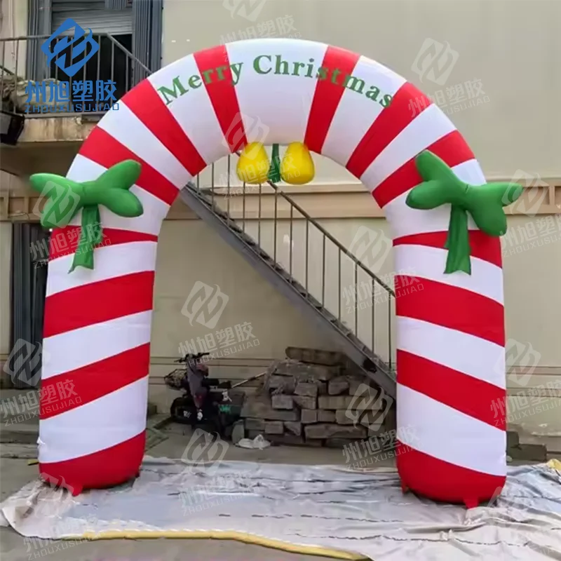 Santa claus inflatable arch christmas party decoration prop red arch shop mall festive advertising