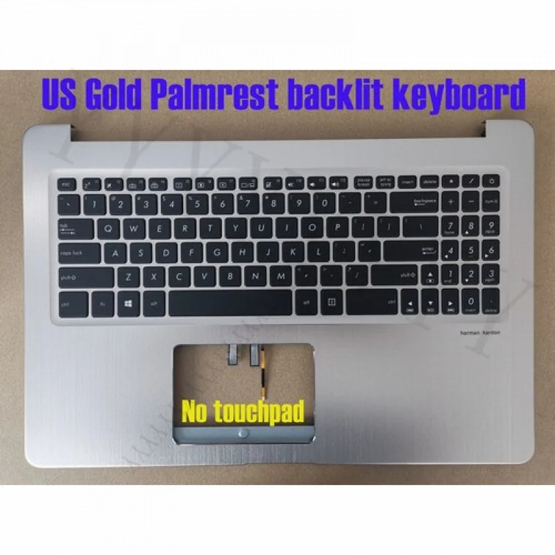 

QUS Gold Palmrest backlit keyboard for Asus M580V M580VD M580GD MX580VD