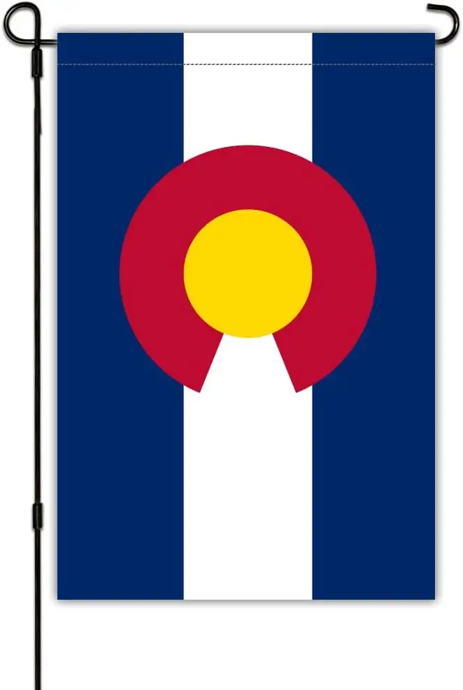 Colorado State Garden Flag 12x18 Double Sided Colorado Flags with Vivid Color for Yard Lawn Decoration, State Flag for Outdo SSL