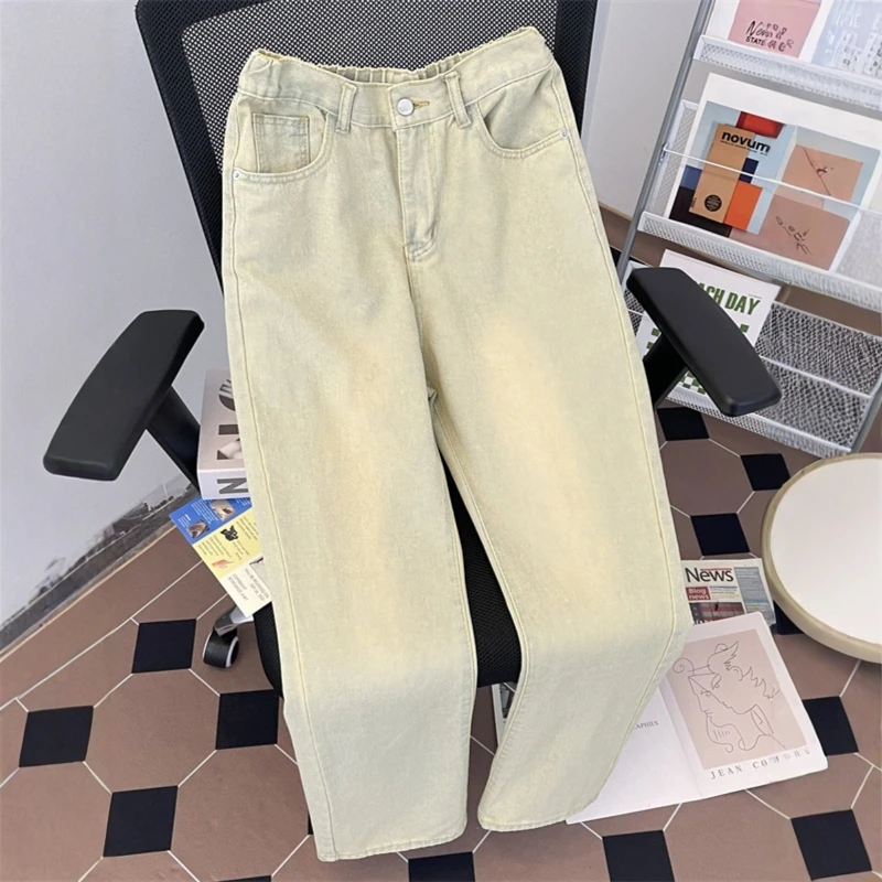 

Мужские джинсы в стиле ретро, американские, весенние, модные, свободные, прямые, повседневные брюки, молодежная одежда для дома и улицы