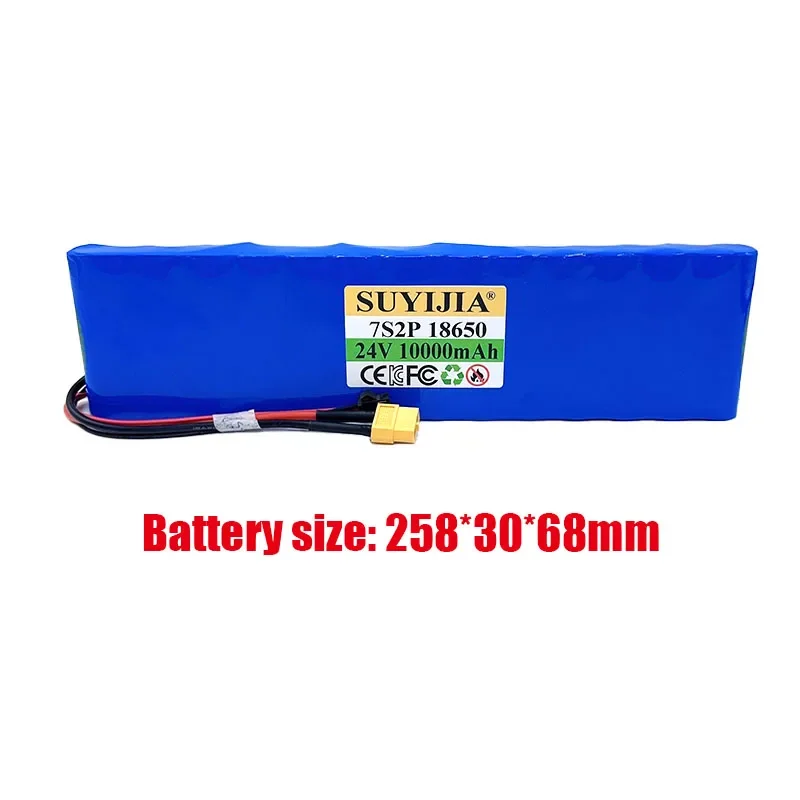 

18650 7S2P 24V Li-ion Battery Pack 24V 10Ah 10000mAh for Electric Bicycle Scooter Balance Scooter with BMS+29.4V Charger