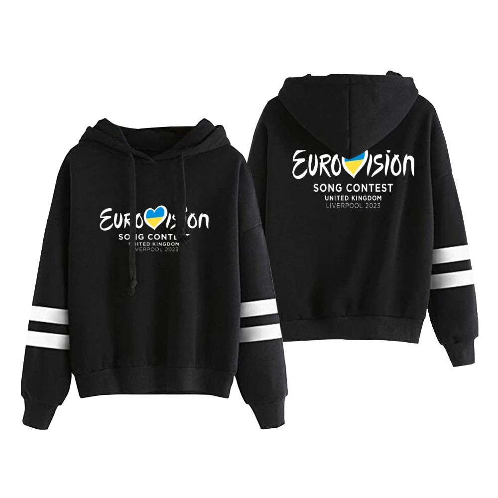 

2026 Eurovision Merch Eurovision Song Contes Pocketless Parallel Bars Sleeve Sweatshirt Men Women's Hoodie Fashion Clothes