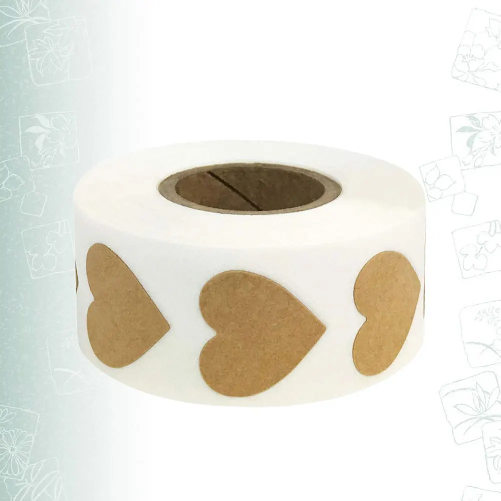 

1 Roll Heart Shape Stickers Self-Adhesive Diy Wrapping Labels For Valentine'S Day Gift Packing Notebook Furniture Folder Label