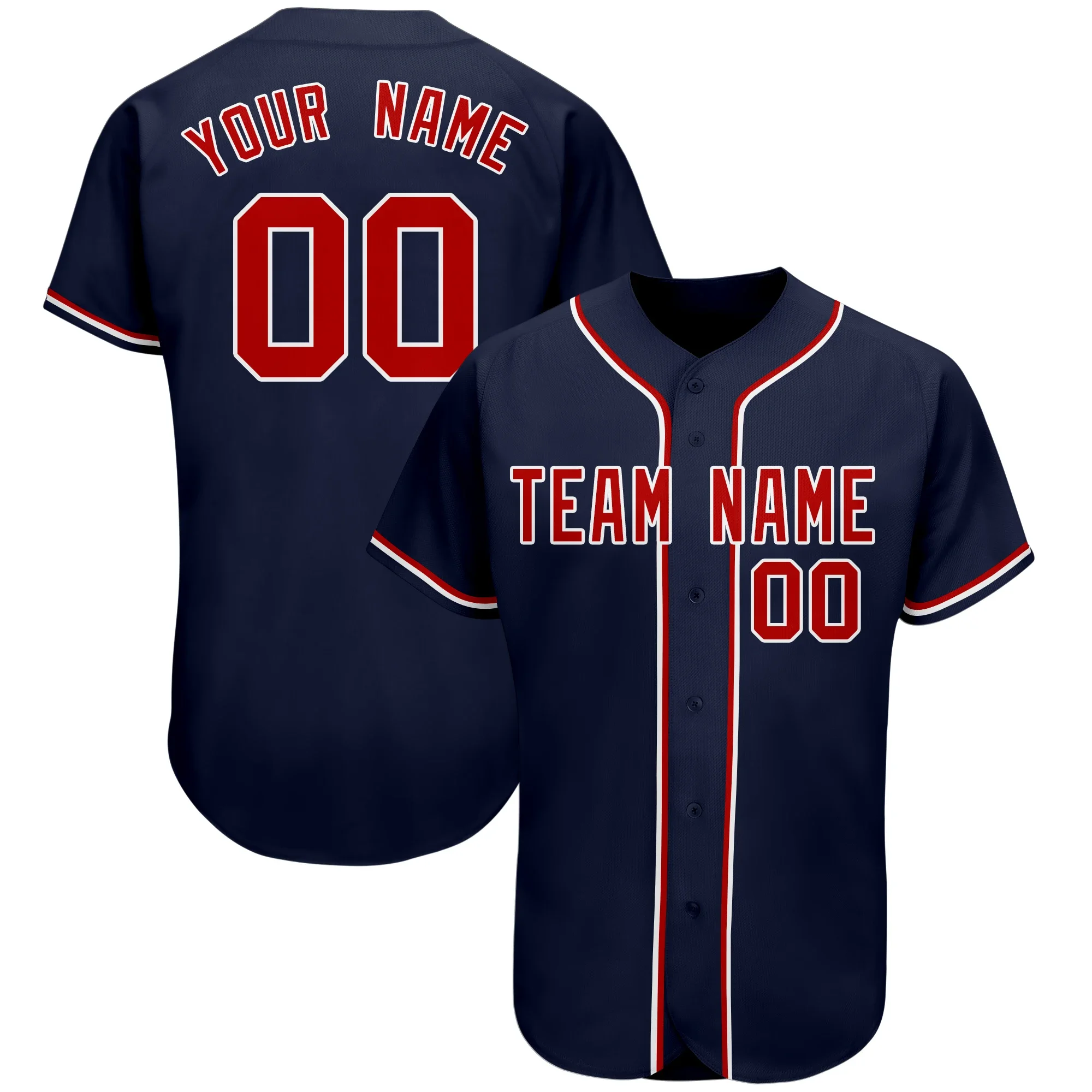 

Custom Baseball Jerseys Stitched Men Youth S-7XL, Personalized Your Name and Number, Button-Down Shirts for Fans Gifts