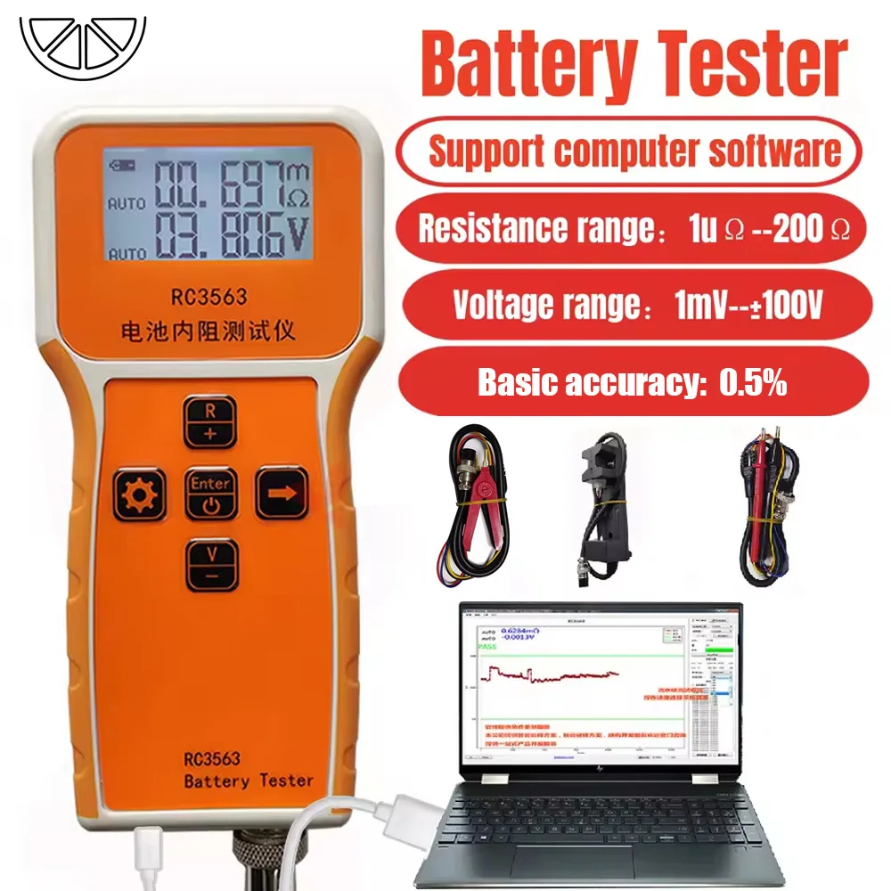 RC3563 18650 Batterie-Spannungs- und Innenwiderstandstester Hochpräziser Lithium-Eisenphosphat-Batterietester Echter 4-Draht-Tester