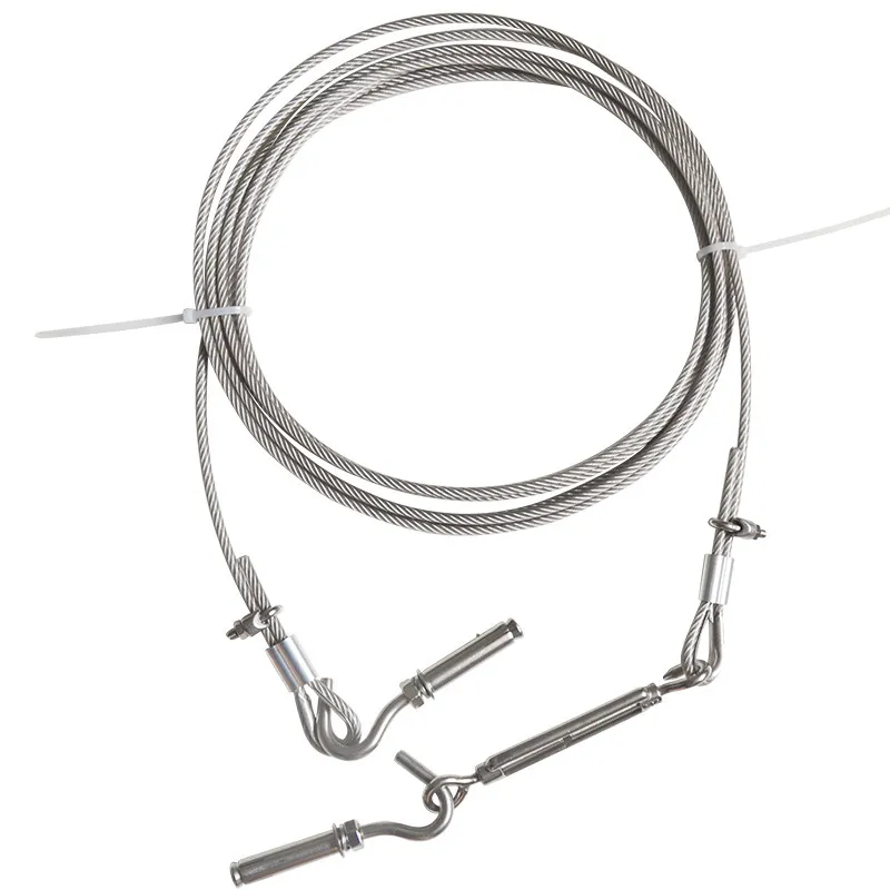 Outdoor Drying Rack 304 Stainless Steel Wire Balcony Drying Blanket Rope 4mm 5mm Wrapped Plastic Drying Clothes Rope Accessories