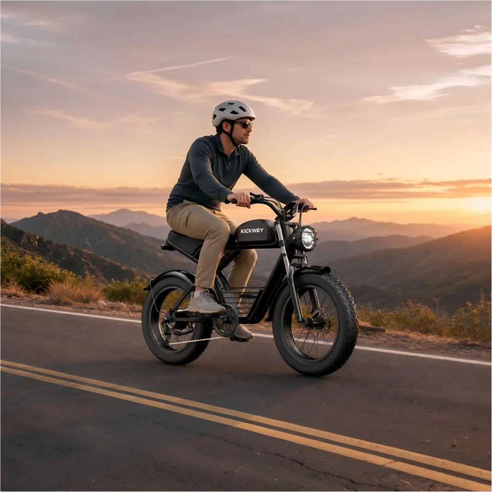 KICKWEY K7 Electric Bike, 3000W Off-Road Electric Bicycle, Full Suspension E-Bike, 20" Fat Tire All-Terrain Electric Dirt Bike image 6