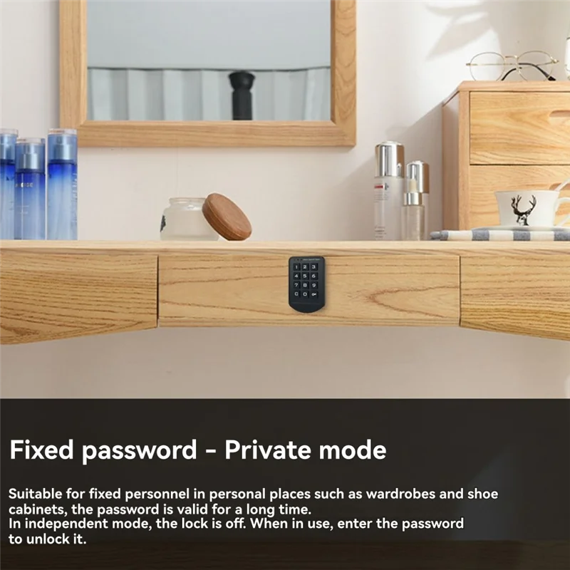 ABGI-Password Cabinet Drawer Electric Key Locker Electronic Digital Button Lock Fully Automatic Smart Electric Lock