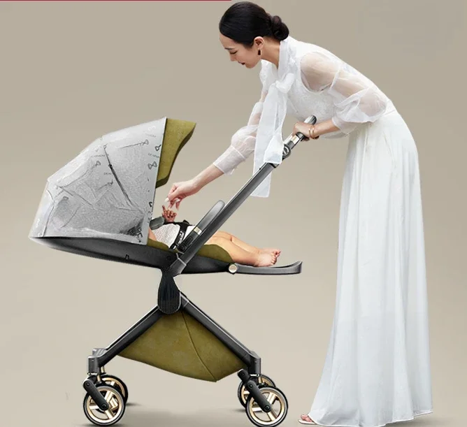 Stroller two-way lightweight newborn sit and lie down folding portable