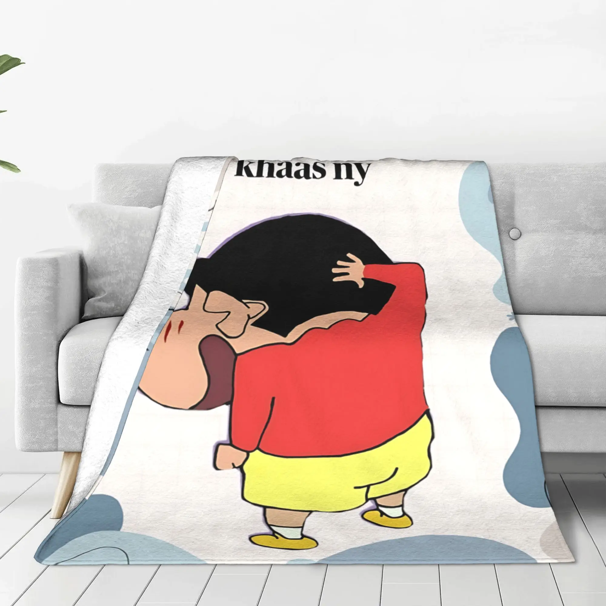 1PC Home Crayon Shin chan‌s Blanket Throw Blanket  Novelty Warm Blanket All Season Gift
