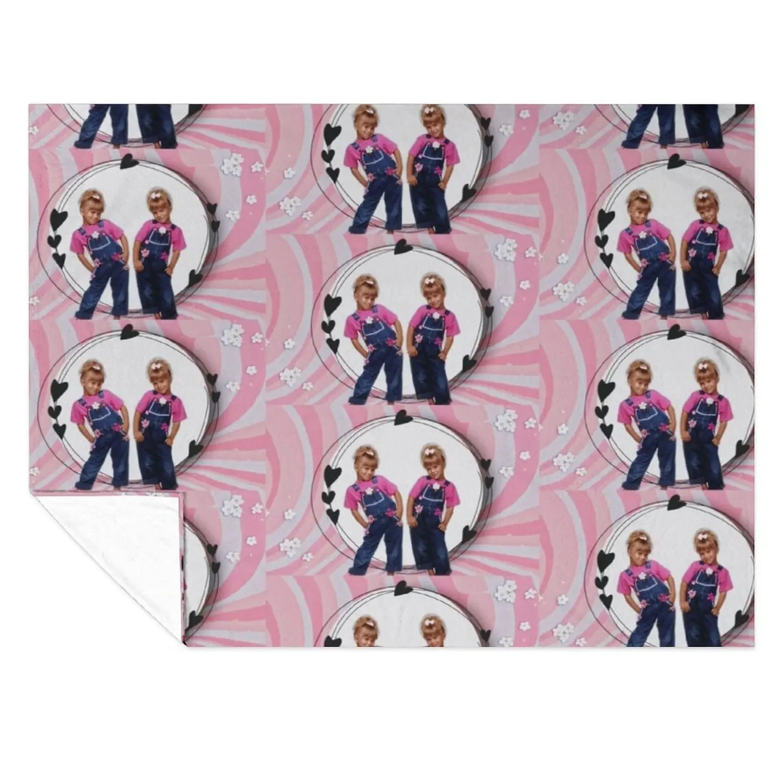 

Mary Kate and Ashley olsen twins cute for kids Throw Blanket Fashion Sofas Thins Winter beds Soft Blankets
