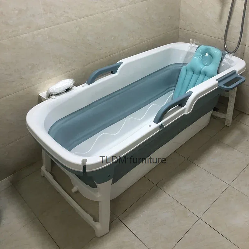 High Temperature Resistant Household Bath Barrel Adult Bath Barrel Folding Bathtubs Thickened Large Thermal Insulation Bath Tub