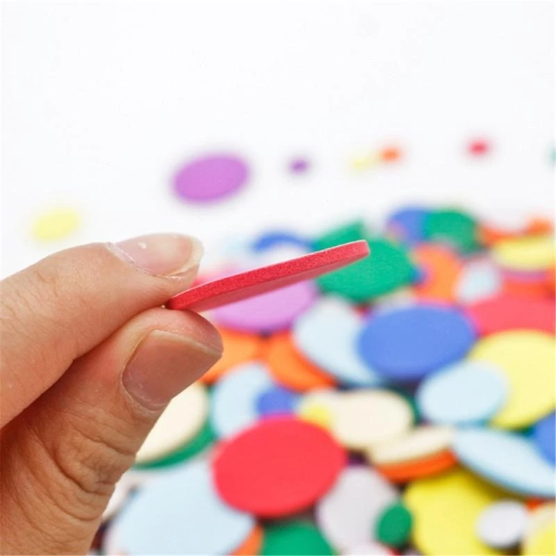  160 Pcs Round Foam Sticker Colorful Sticker Glittering Foam Sticker for Cards Scrapbooking