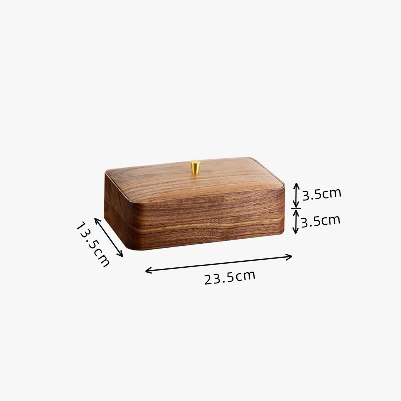 Black Walnut Storage Box Hand Carved Decorative Bedroom Jewelry Organizer Living Room Desktop Key Container Home Decoration