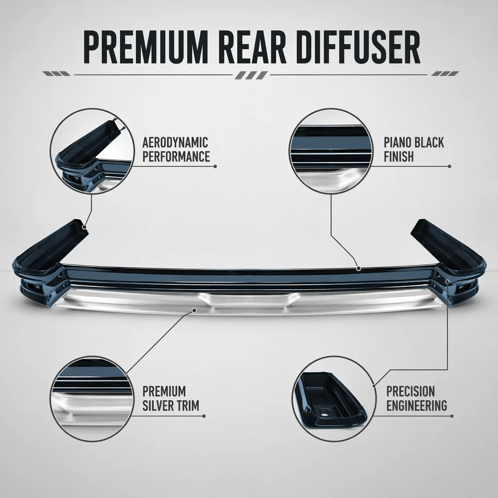 GOFY Custom PP Polished Rear Bumper for Voyah Dreamer MPV (2022-) Glue Tape/Screws Installation Upgrade