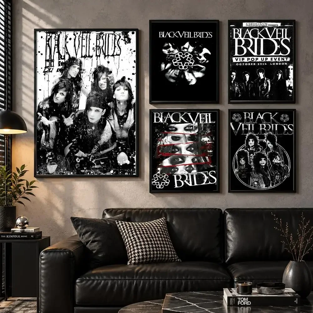 Black V-Veil B-Brides Poster Wall Art Sticker For Living Bedroom Bar Home Decor Mural Painting Decoration