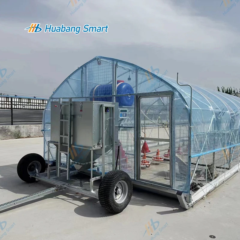 AIROW 2025's Latest Bestseller Spacious Sturdy and Portable Mobile Chicken Coops for Open-Air Farming