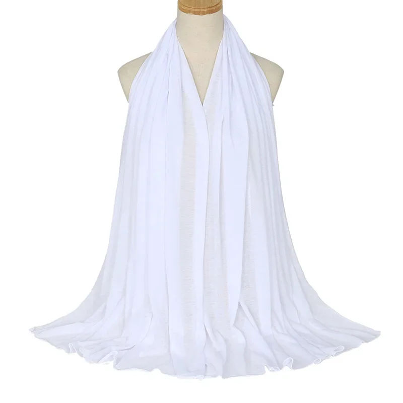 Muslim Chiffon Hijab Scarf Women Long Solid Color Head Wrap For Women Hijabs Scarves Ladies Muslim Veil Jersey Hijabs