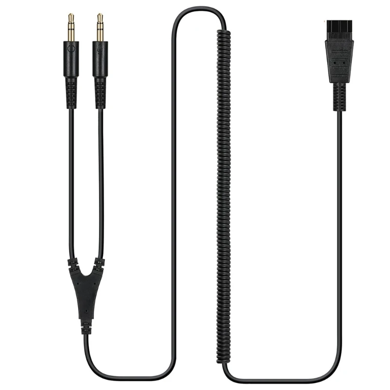 Flexible Headset Cable Disconnect Adapter Cable to 3.5mm Quick Disconnect Cable Quick Fixing Suitable for Headset D46B