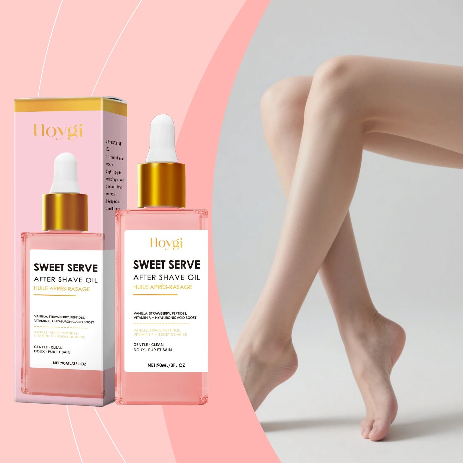 Strawberry Vanilla After Shave Oil For Women Smooth Moisturizing Skin Deeply Hydrates Nourishes Skin Essential Removal Shaving