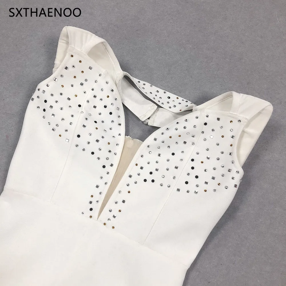 SXTHAENOO Sexy Strapless Bloemen Pailletten Lange Jurk Vrouwen Luxe Pailletten Bloem Backless Slanke Jurk Avondfeest Runway Gown Jurk