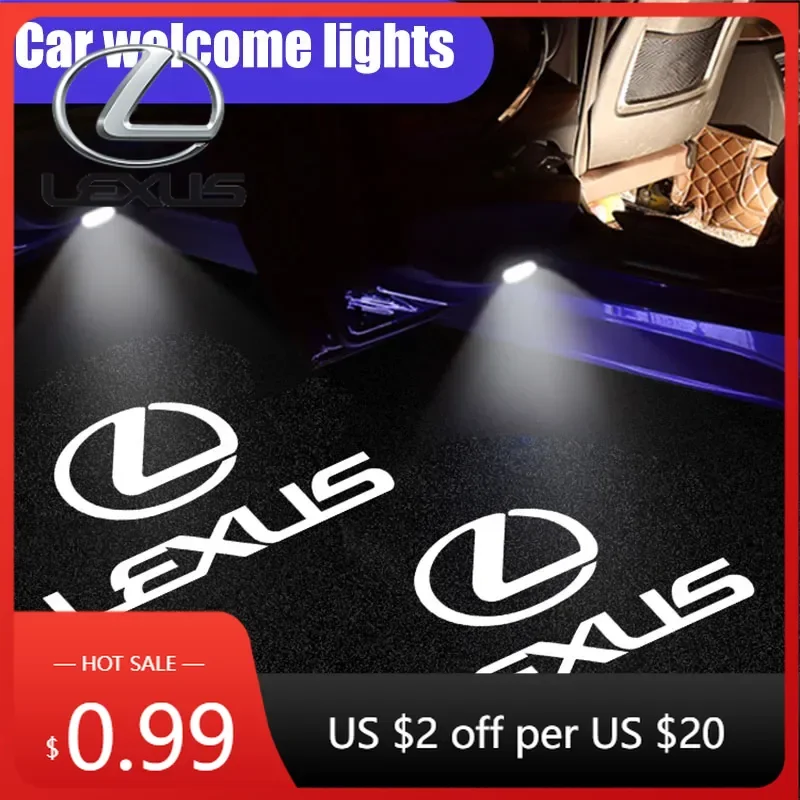

Interior Stickers Car Door Welcome Light Logo Projector Lights Accessories For Lexus F SPORT ES RX NX LS UX LM LX GX LC RZ IS CT