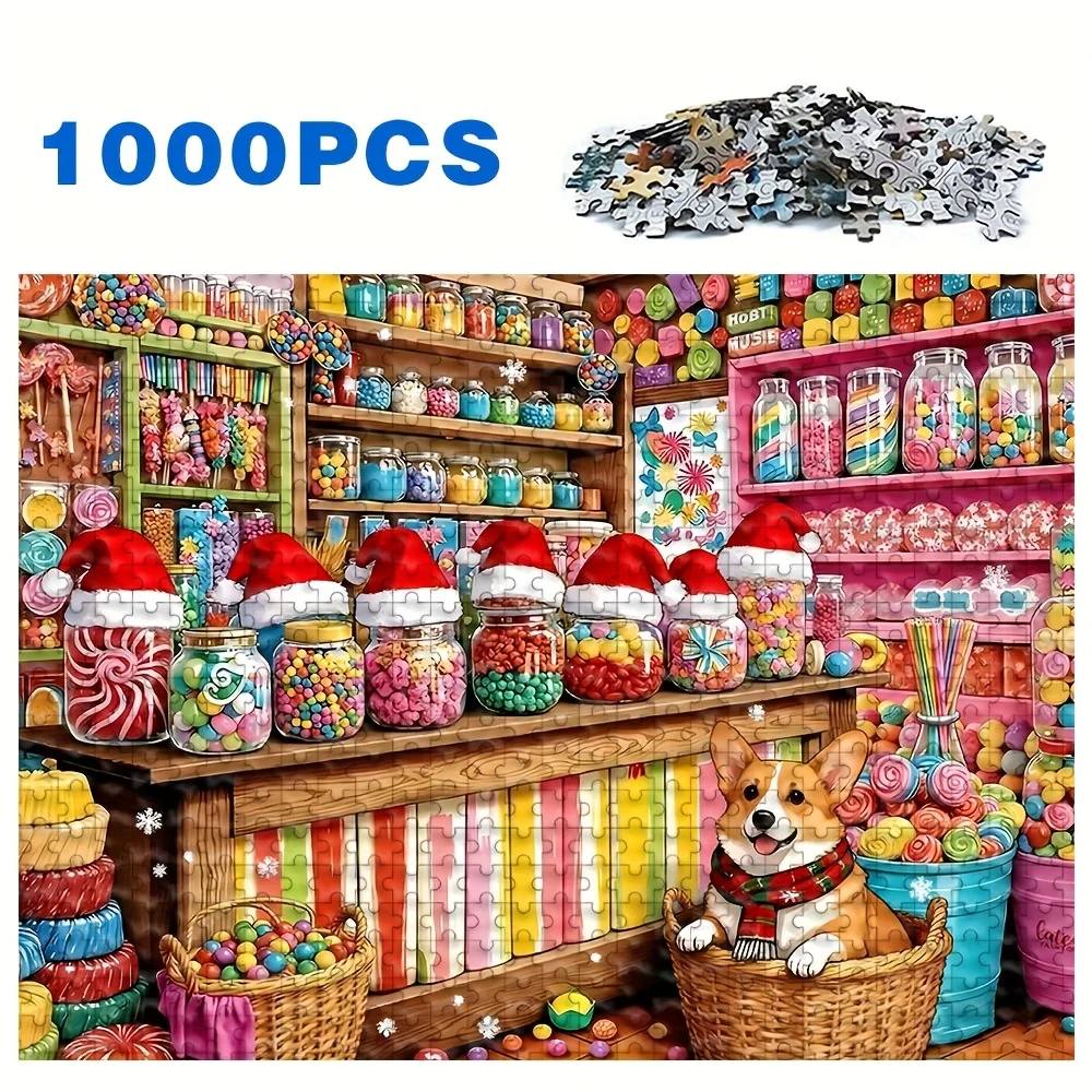 500/1000 قطعة لغز للكبار، جودة عالية، لعبة عائلية ممتعة ومريحة، مثالية لأعياد الميلاد وعيد الميلاد والهالوين والهدايا، الأفضل