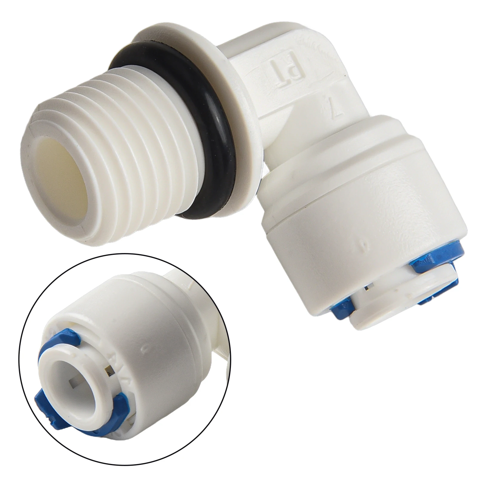 2 Pieces For water Filter Connectors Push Fit Tube and 12mm Thread Elbow Quick Connect Compatible with for Reverse Osmosis