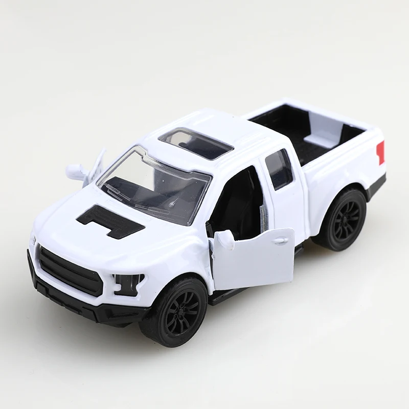 Eingesacktes 1:38 Ford F150 Pickup-Geländewagen aus Legierung mit Rückzug, Nachahmung eines Geländewagens, Kinderauto aus Legierung, Spielzeugauto für Jungen