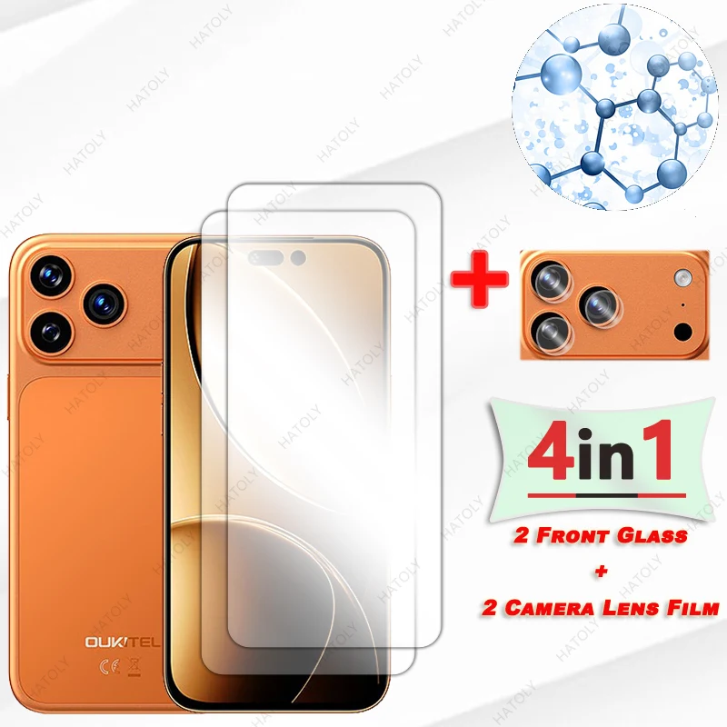 Screen Protector For Oukitel C17 Plus Glass HD Clear Protective Film For Oukitel C17 Plus Front Glass Camera Lens Protector