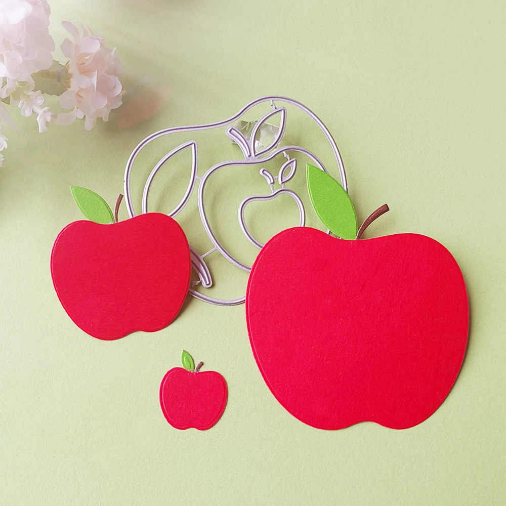 New Apple with 3 specifications cutting dies scrapbook decoration embossed photo album decoration card making DIY crafts