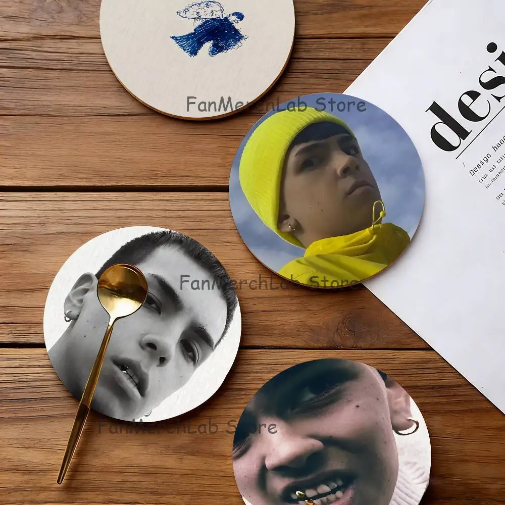 

Rapper Singer M-Milo J 111 Cartoon Anime Cute Wooden Coaster Coffee Shop Beverage Shop Family Restaurant Cafe Decoration