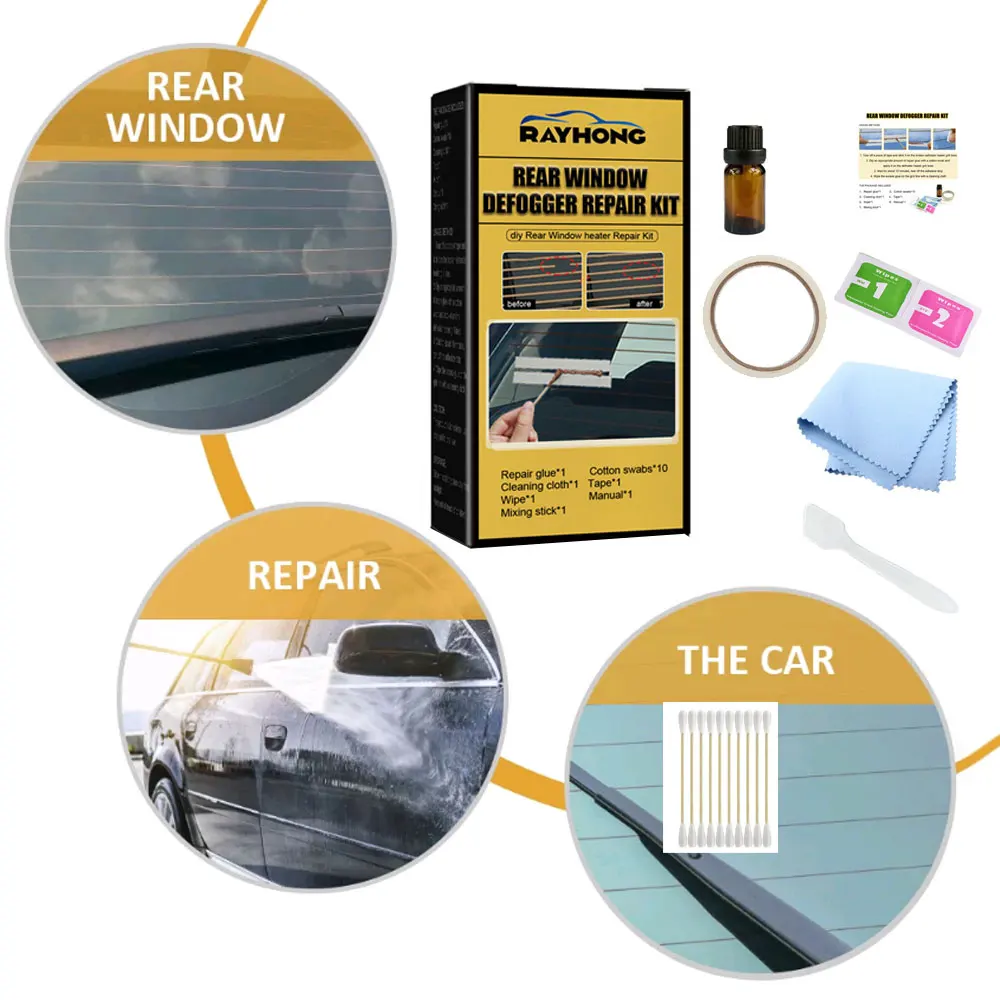 

1 Set Universal DIY Repair Kit Car Rear Window Defogger Quick Repair Window Scratched Broken Grid Lines for Car Care Accessories