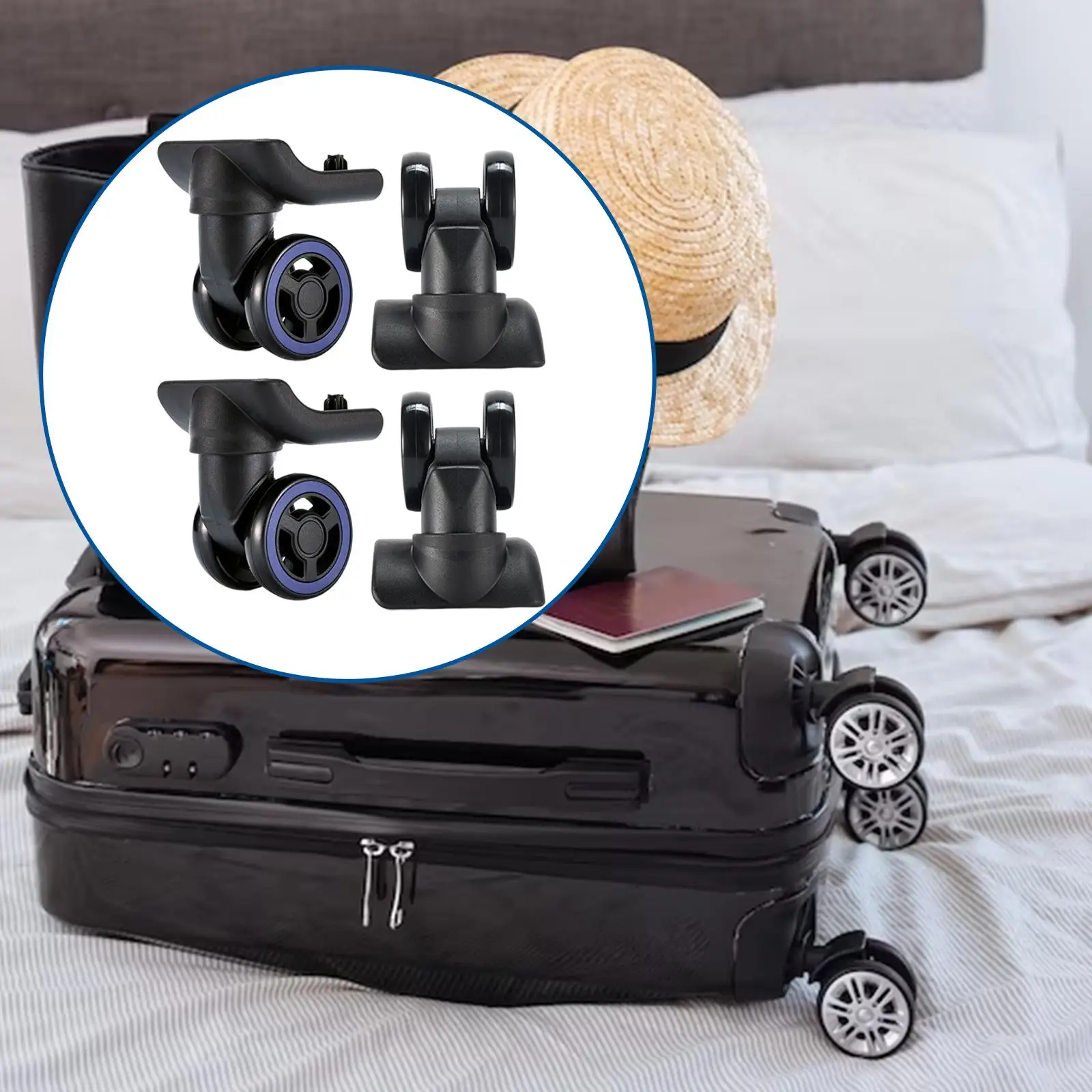 Luggage Wheel Replacement Durable Mute Luggage Accessories 360 Degree suitcase Wheels for suitcase Trolley