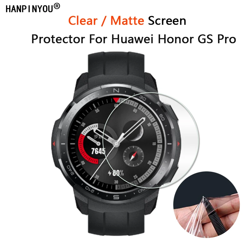 For Huawei Honor GS Pro Smart Watch Ultra Thin Clear Glossy / Anti-Glare Matte Screen Protector Soft Film (Not Tempered Glass)