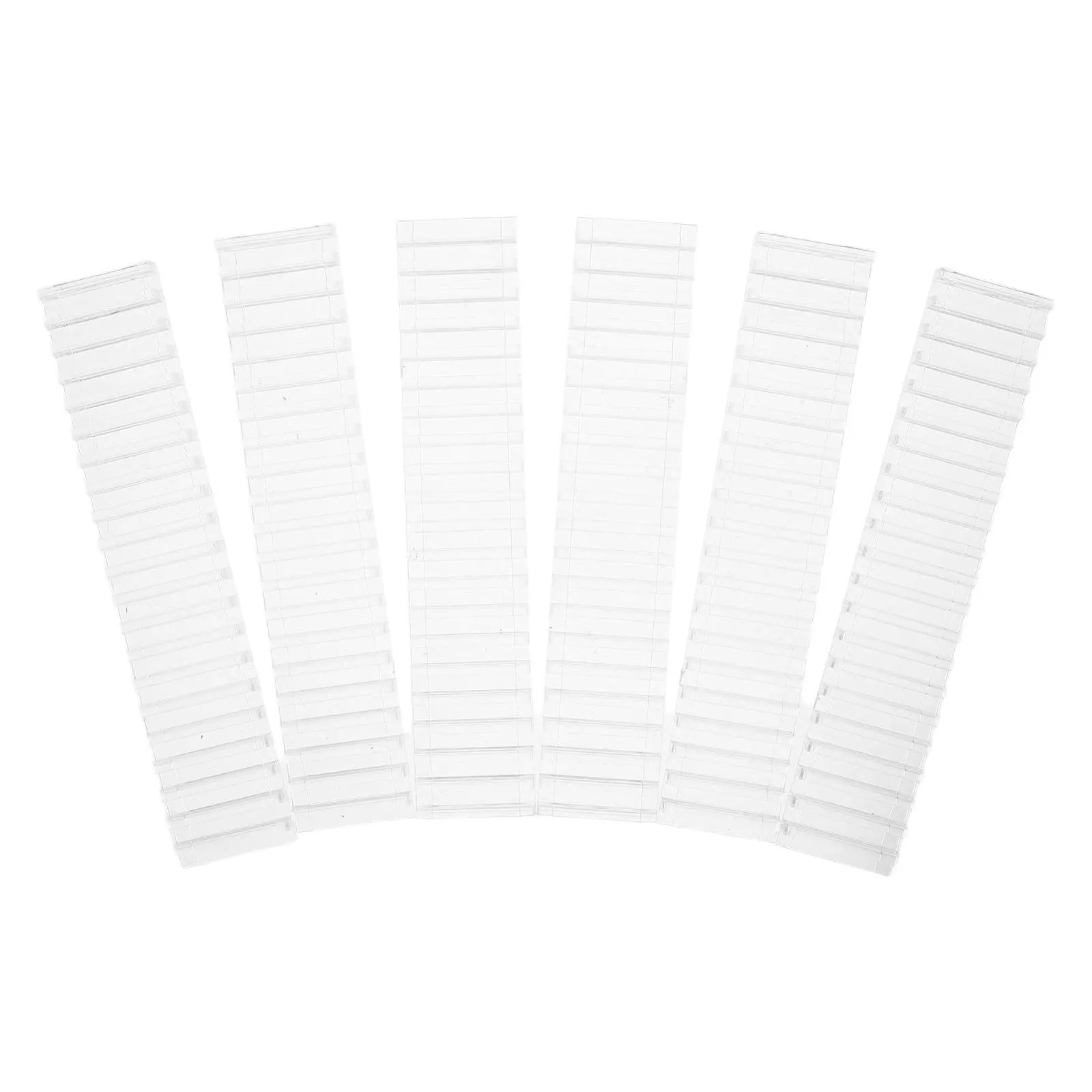 Clear Acrylic Shelf Dividers 6 Pack Anti Slip Organizer Strips for Retail Display Closet Pantry Bookshelf