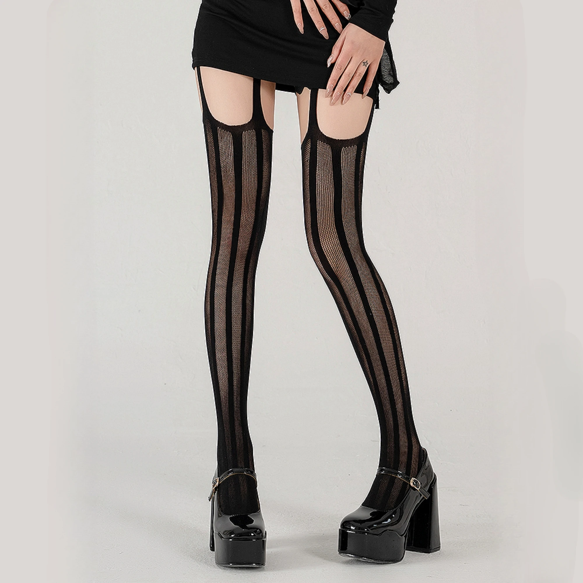 1Piece Fishnet  Fishnet  Sexy Temptation Women Crotchless Pantyhose  Crotch  Lace  Socks