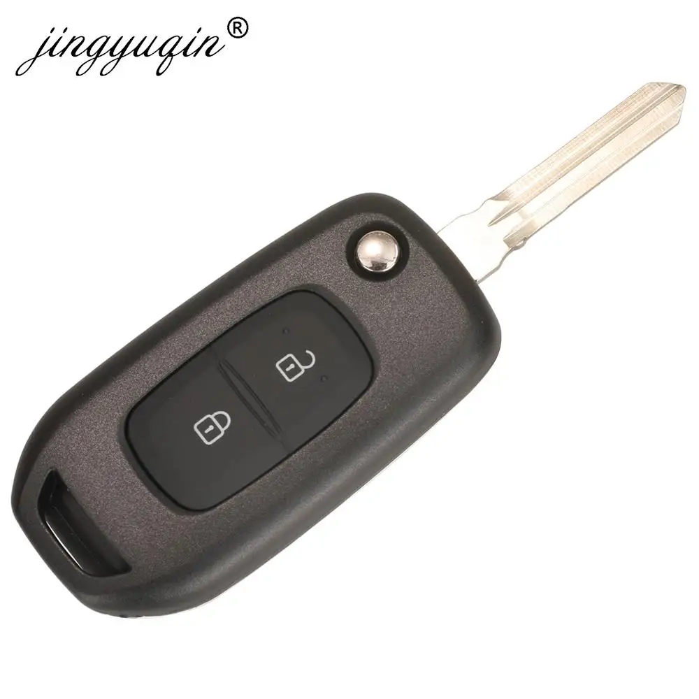 jingyuqin 2Button 433MHz PCF7961M 4A Chip Flip Remote Key for Renault Dacia Logan 2 II 2018 2019 2020 FSK Car Key Fob Control