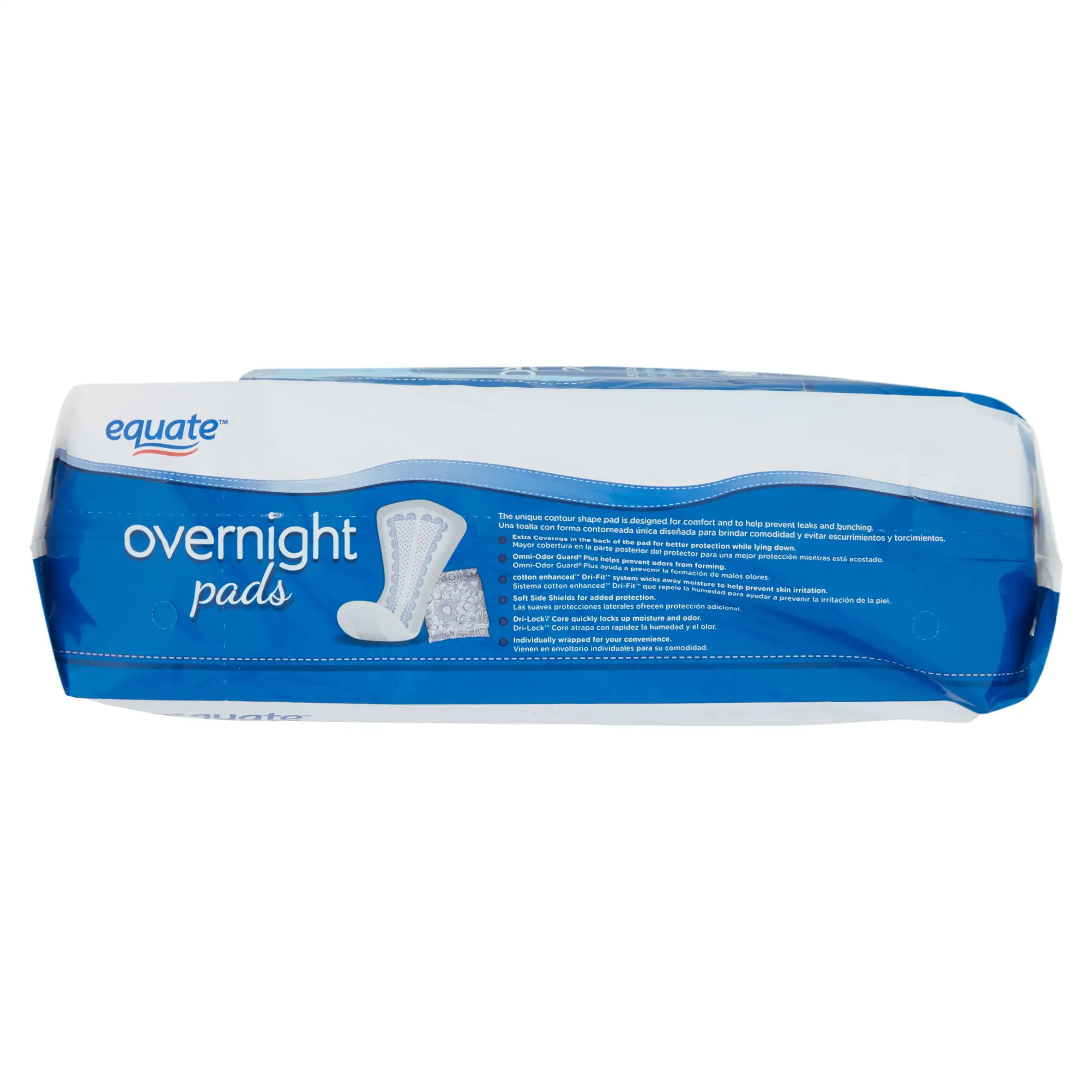 Almofadas com contornos noturnos, proteção extra de absorção final, 30 contagens