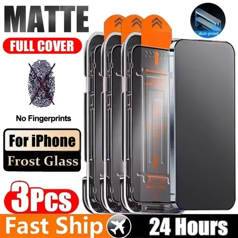 

Dust Free Installation Matte Privacy Screen Protector For iPhone 17 Pro Max 14 15 13 11 12 16 Pro Max Air 16E XR Tempered Glass