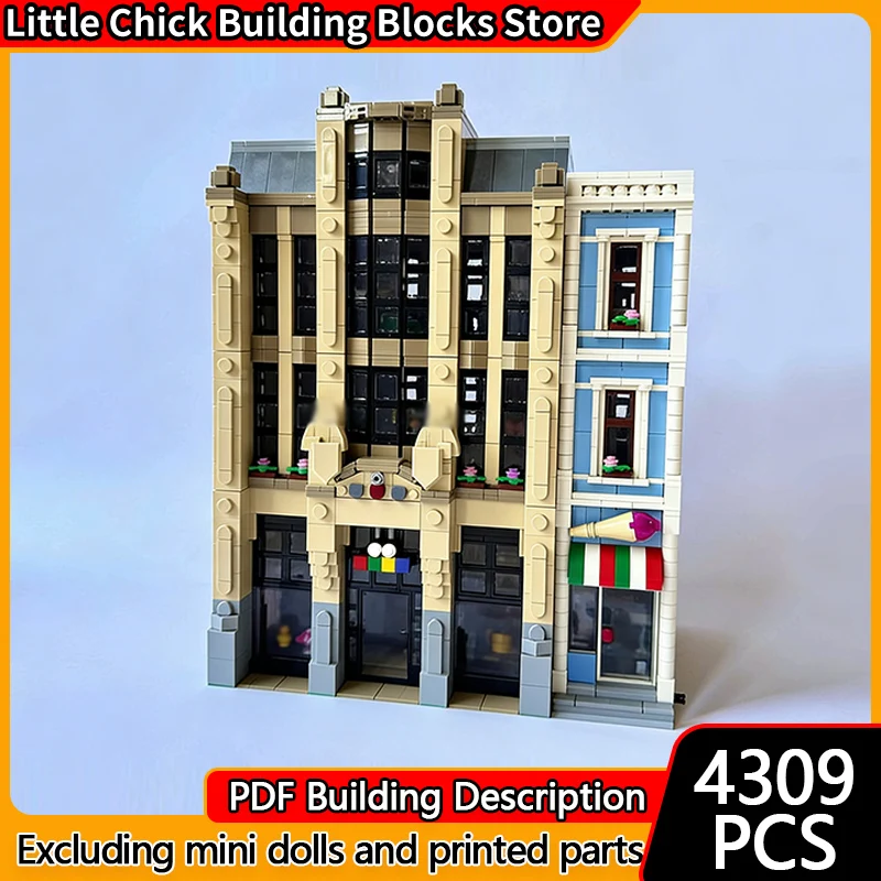 

City Street View Model MOC Building Bricks Large Toy Store Modular Technology Children Holiday Gifts Assemble Toys Suit
