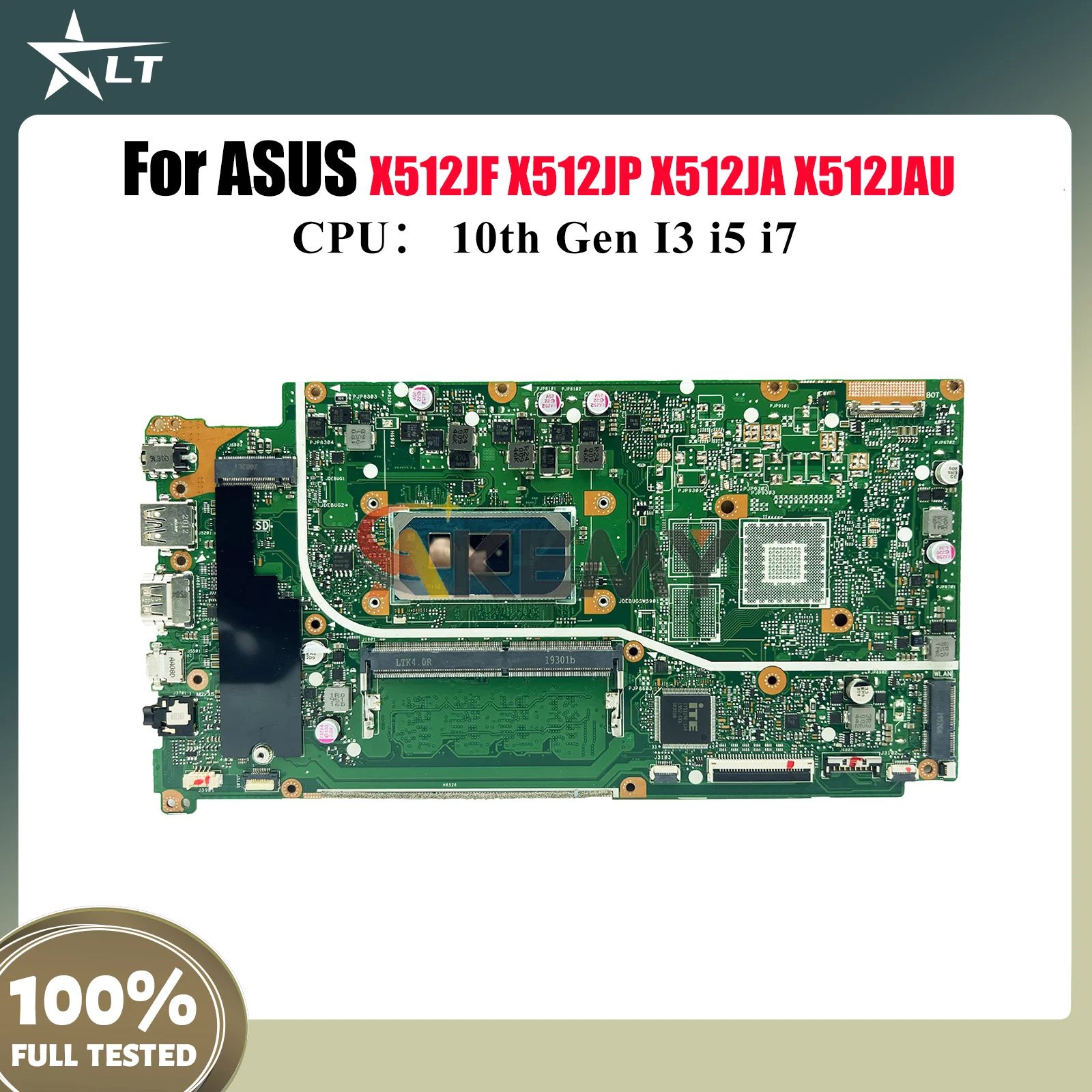 

X512JA Материнская плата для ноутбука ASUS X512JF K512J A512J X512JP X512JAU V5000J X512JAW S512J X512J Материнская плата с 10-го поколения I3 i5 i7