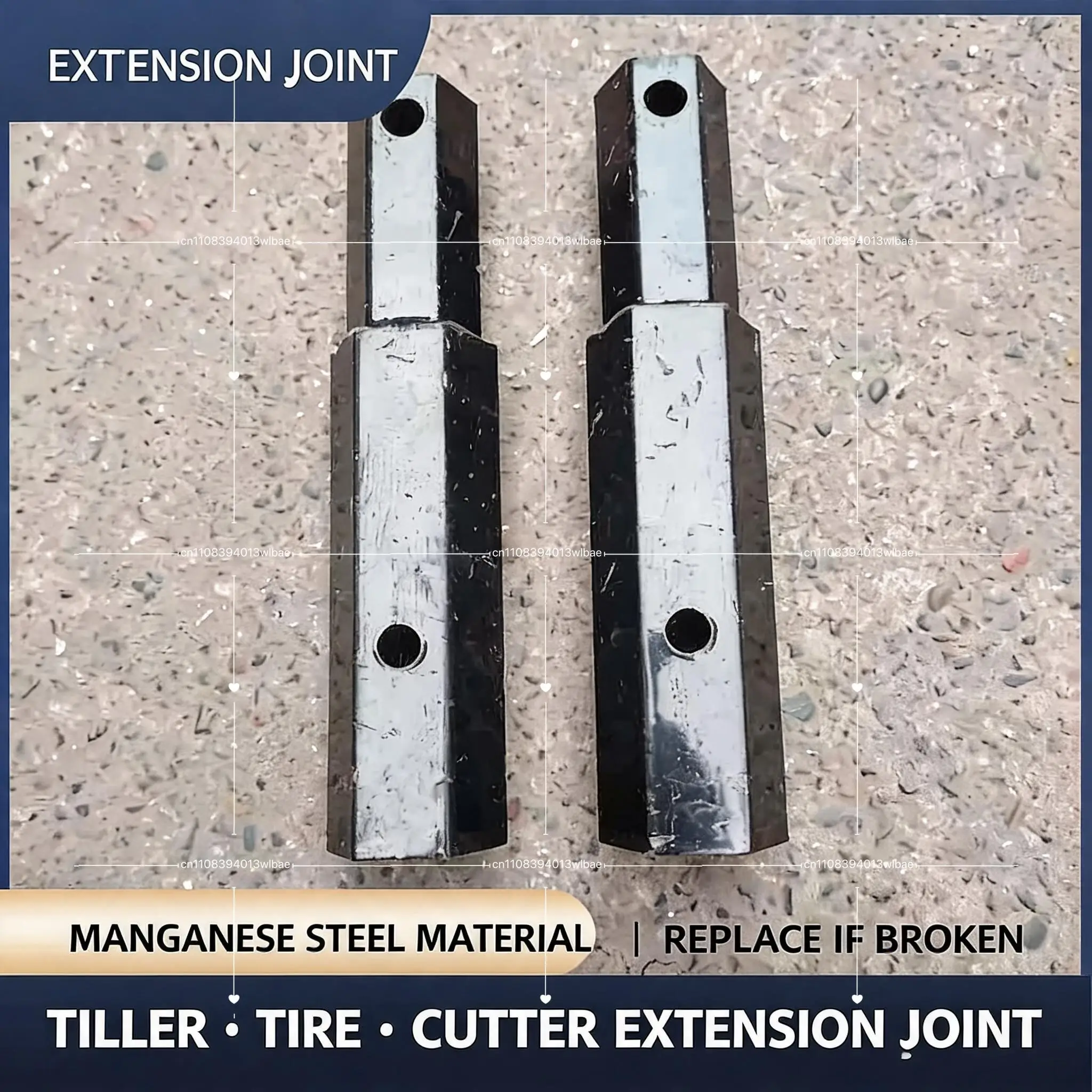 23mm 32mm Hex Shaft Extension Tube for Mini Tiller Cultivator, Wider Axle &
