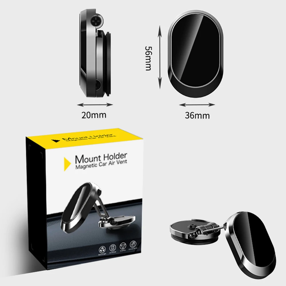 Магнитный автомобильный держатель для телефона, вращающийся на 360 градусов, Складная магнитная подставка для телефона, поддержка GPS для iPhone 14, 13, Xiaomi Mi, Samsung, LG