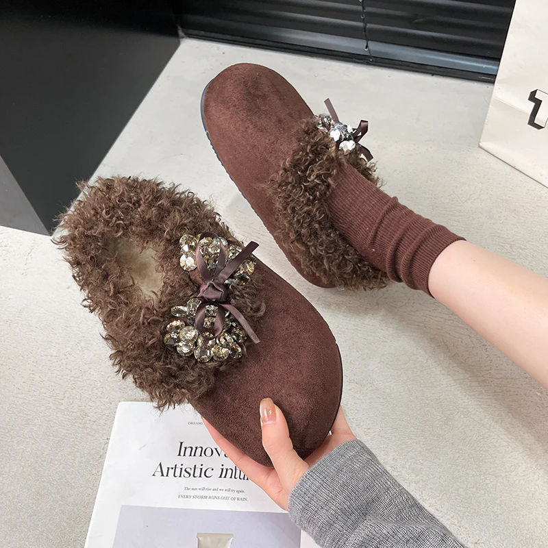 Flat-bottom Snow Boots with Thick Soles, Women's 2026 New Style, Winter Padded and Warm Cotton Shoes