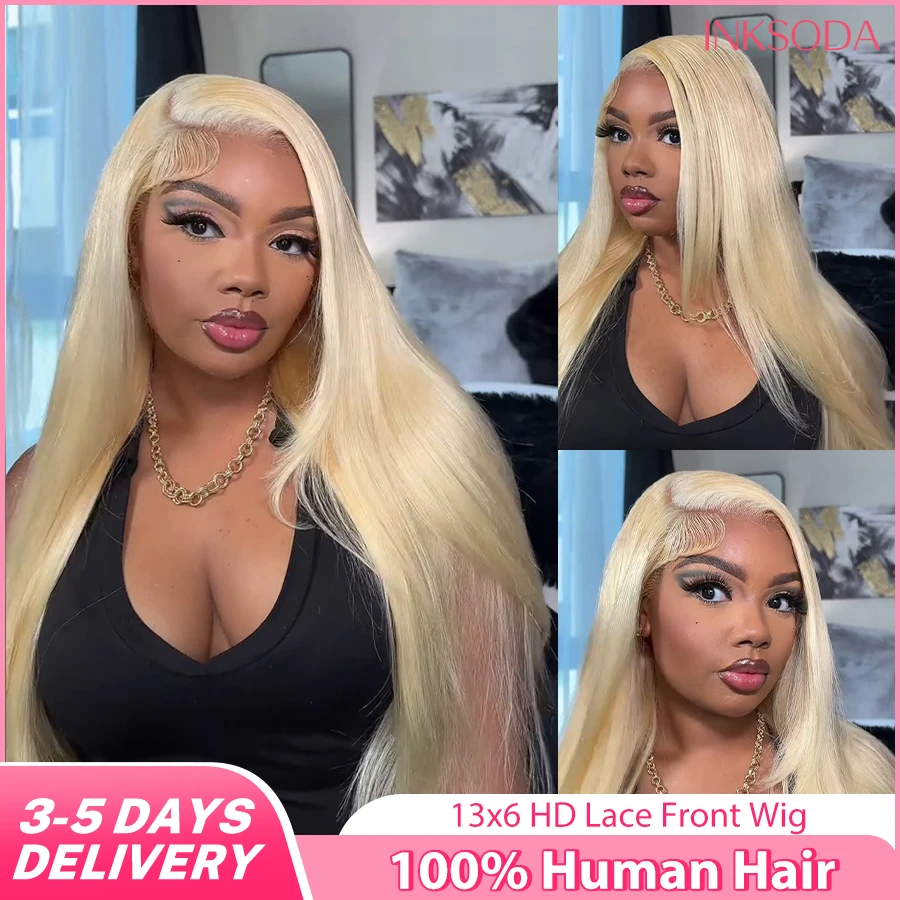 شقراء 613 13x6 الدانتيل الباروكات الأمامية HD 613 الدانتيل الجبهة خصلات الشعر المستعار الإنسان للنساء 40 بوصة طويلة شعر طبيعي مفرود الباروكات يمكن مصبوغ