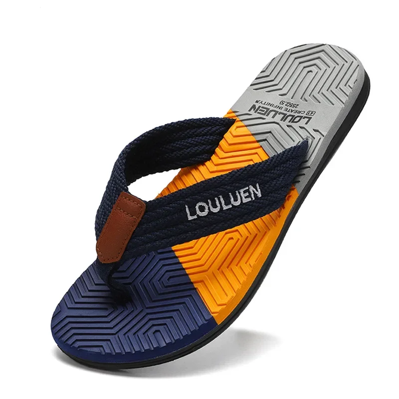 2024 new flip flops men's outdoor summer slippers with clip on beach shoes and casual sandals