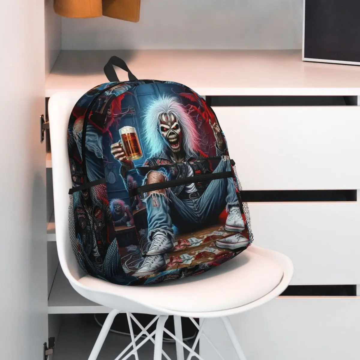 Zaino per studenti in metallo Iron Maiden Band, borsa da scuola, escursionismo, viaggio, zaino per ragazzi e ragazze, borse a tracolla alla moda